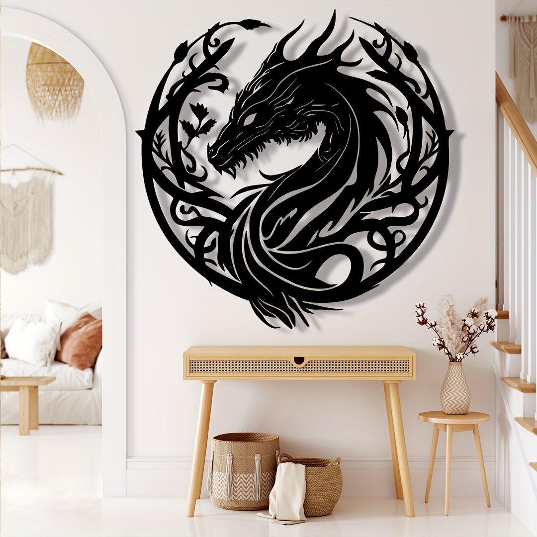 Outdoor Powerwall - Oude dierenriem-draak wanddecoratie, 1 stuk decoratieve
