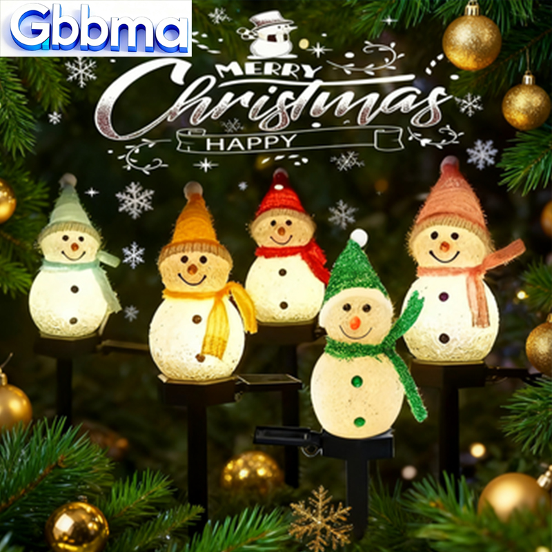 Outdoor Power For Xmas Lights - 2LED sneeuwpop zonne-tuinlicht buiten grondpaal licht