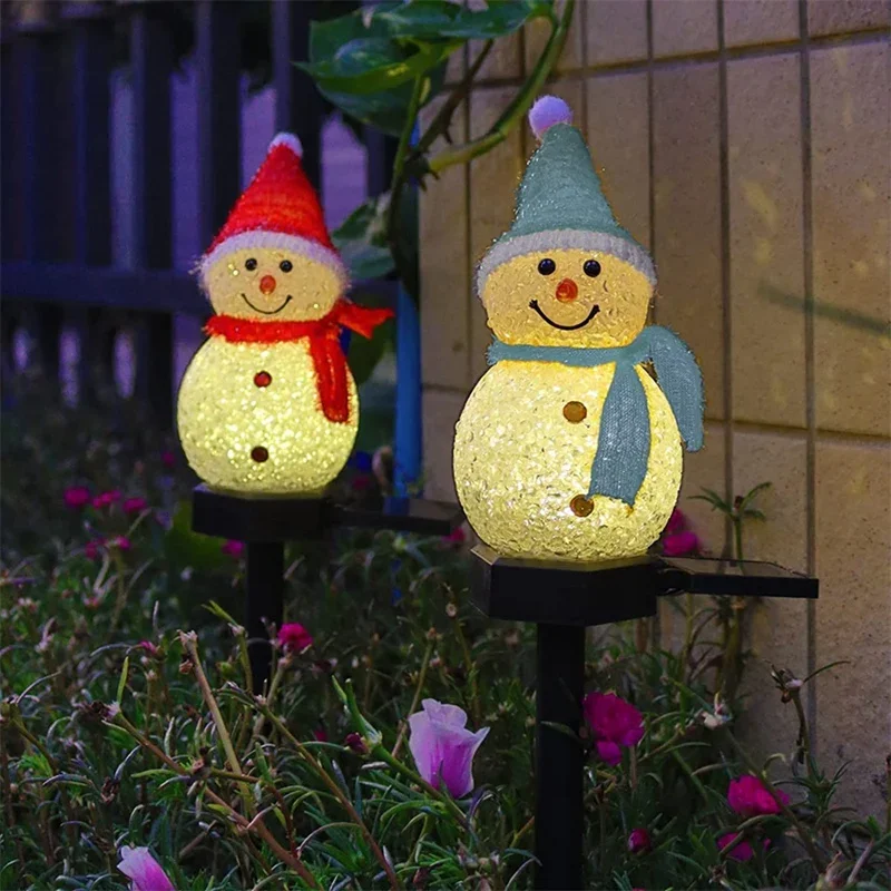 Outdoor Power For Xmas Lights - Solar LED Sneeuwpop Sfeerverlichting Buitenlamp op