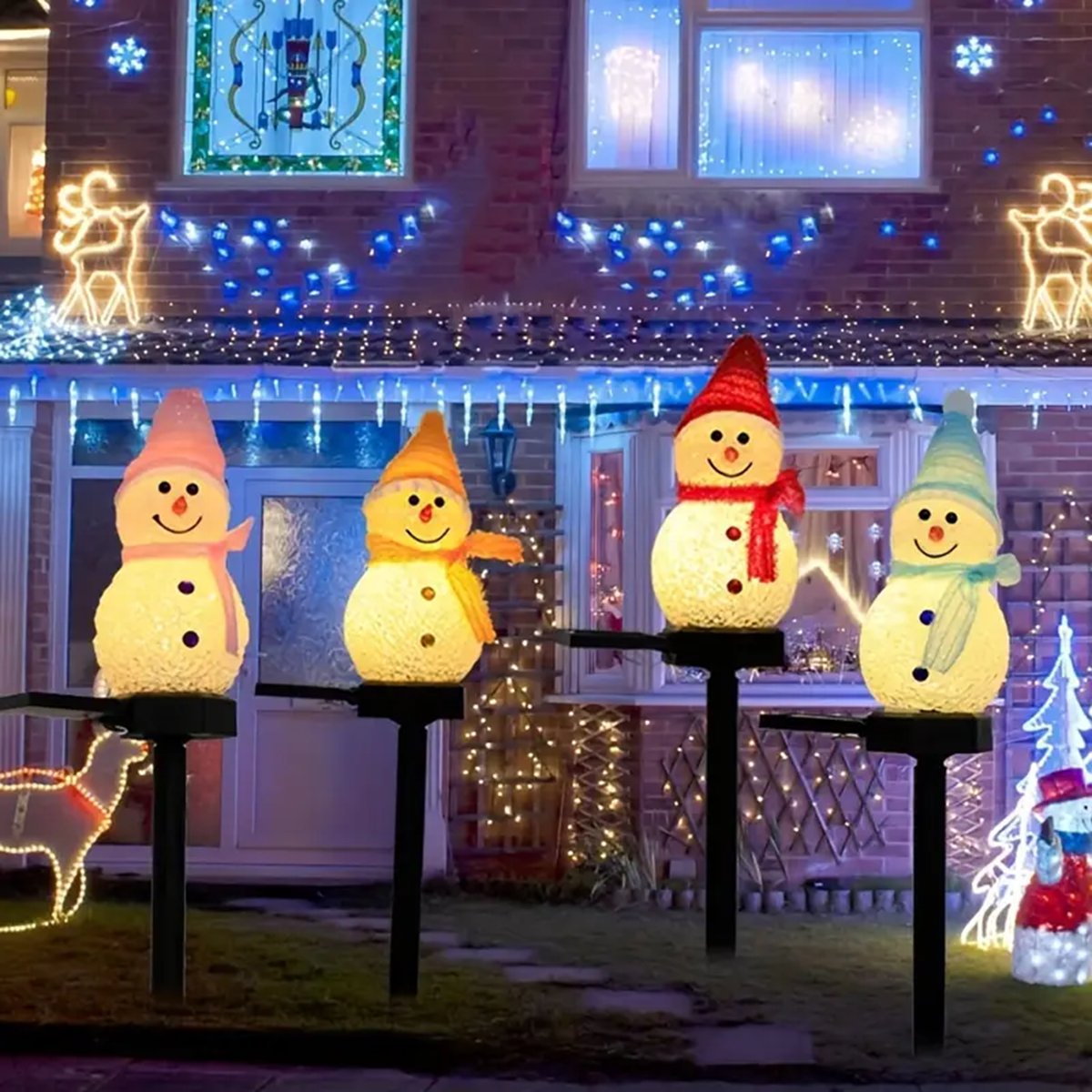 Outdoor Power For Xmas Lights - LED Sneeuwpop Solar Garden Light Outdoor
