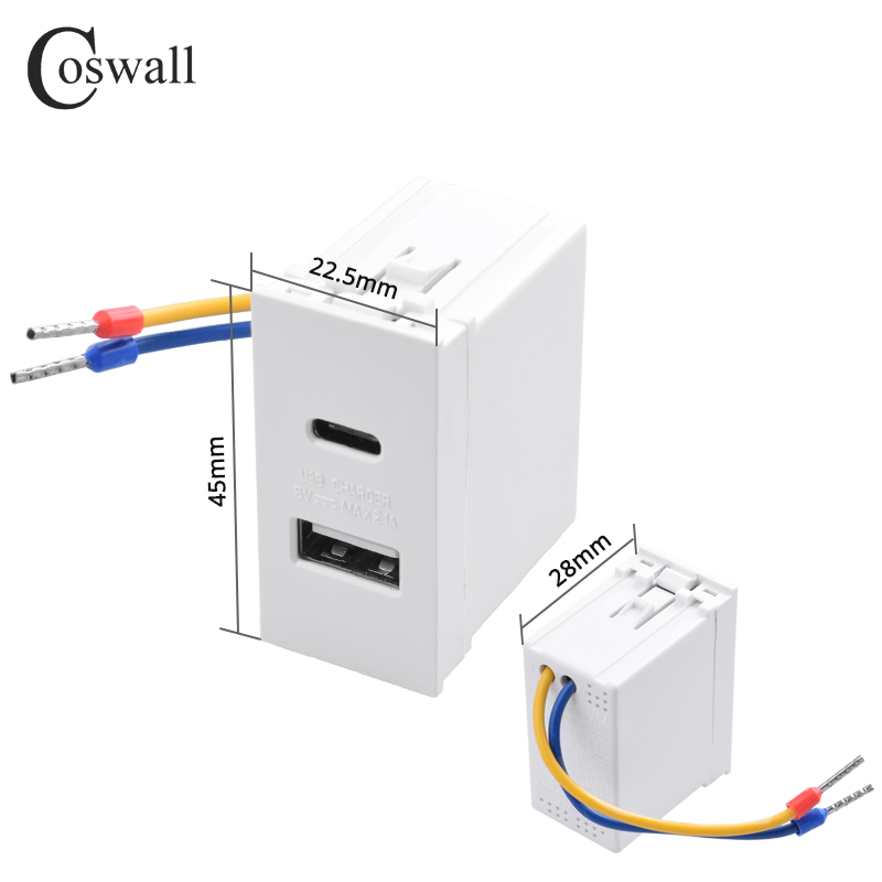 Outdoor Usb Power Strip - COSWALL E45 / P45-serie Wit /