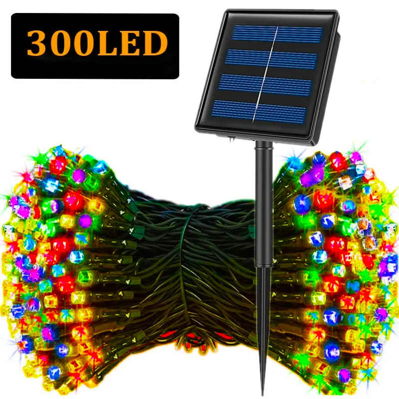Outdoor Solar Power Xmas Lights - LED Solar Lichtslingers 30/100/300LED 8 Modi