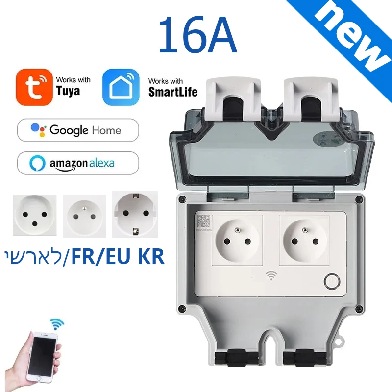 Outdoor Usb Power Strip - Tuya Stopcontact IP66 Outdoor EU FR