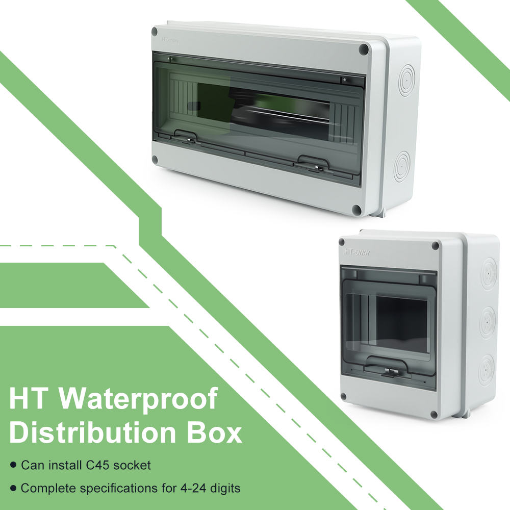 Outdoor Power Box Cover - HT Serie Waterdichte Verdeelkast 5/8/12/15/18/24 Manier