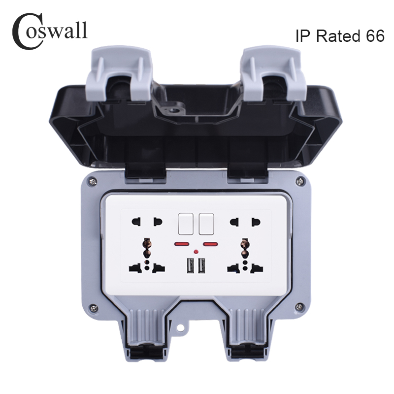 Outdoor Power Box Cover - Coswall IP66 Weerbestendige Waterdichte Outdoor Doos