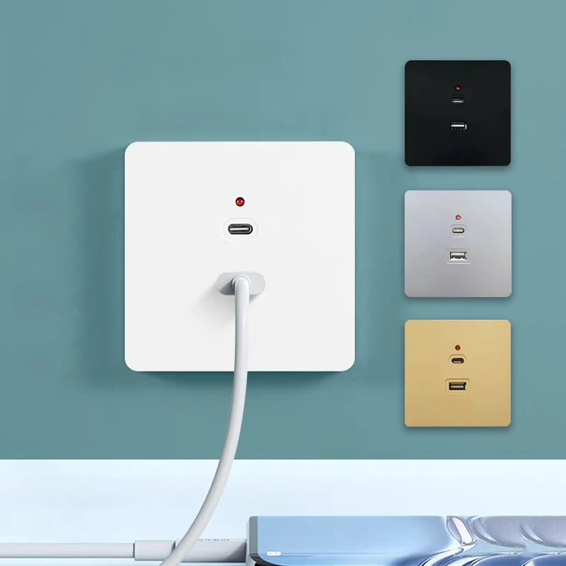 Outdoor Usb Power Strip - Zwarte universele USB C-aansluiting, 10W Type-c