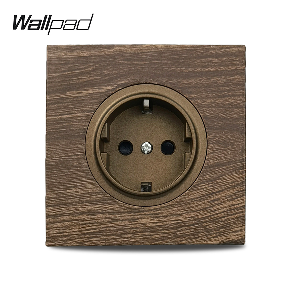 Outdoor Usb Power Strip - Wallpad Houtkleur Stopcontact Aluminium Paneel USB-oplader
