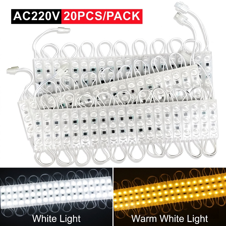 Outdoor Power Strip Weatherproof - 220V Highlight Led Module 20 stuks