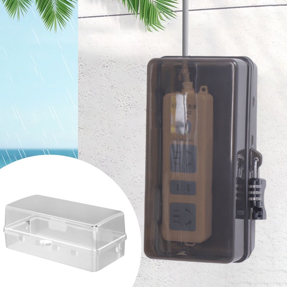 Outdoor Power Strip Weatherproof - Draagbare kunststof stekkerdoos Anti-diefstal waterdichte kabelbeheerdoos