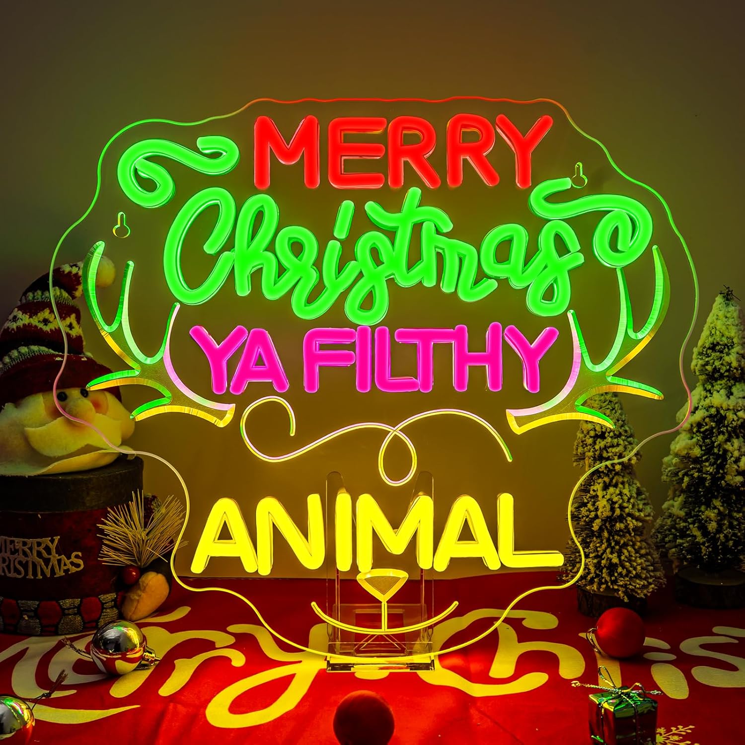 Outdoor Power For Xmas Lights - Rendier Kerst Neon Sign USB Powered