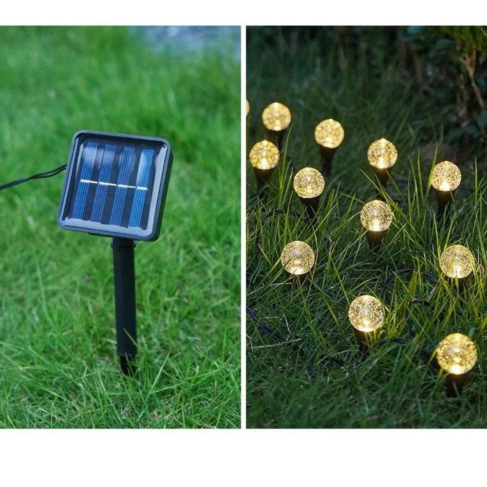 Outdoor Power For Xmas Lights - Zonne-aangedreven 5M 20LED buitenverlichting voor gazon,