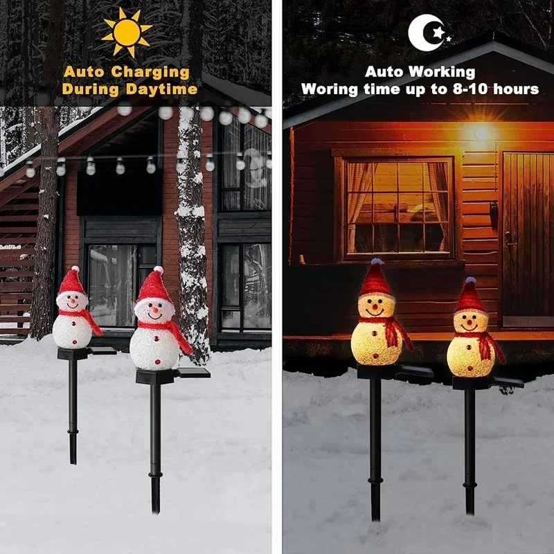 2LED sneeuwpop zonne-tuinlicht - Outdoor Power For Xmas Lights recensie en prijs