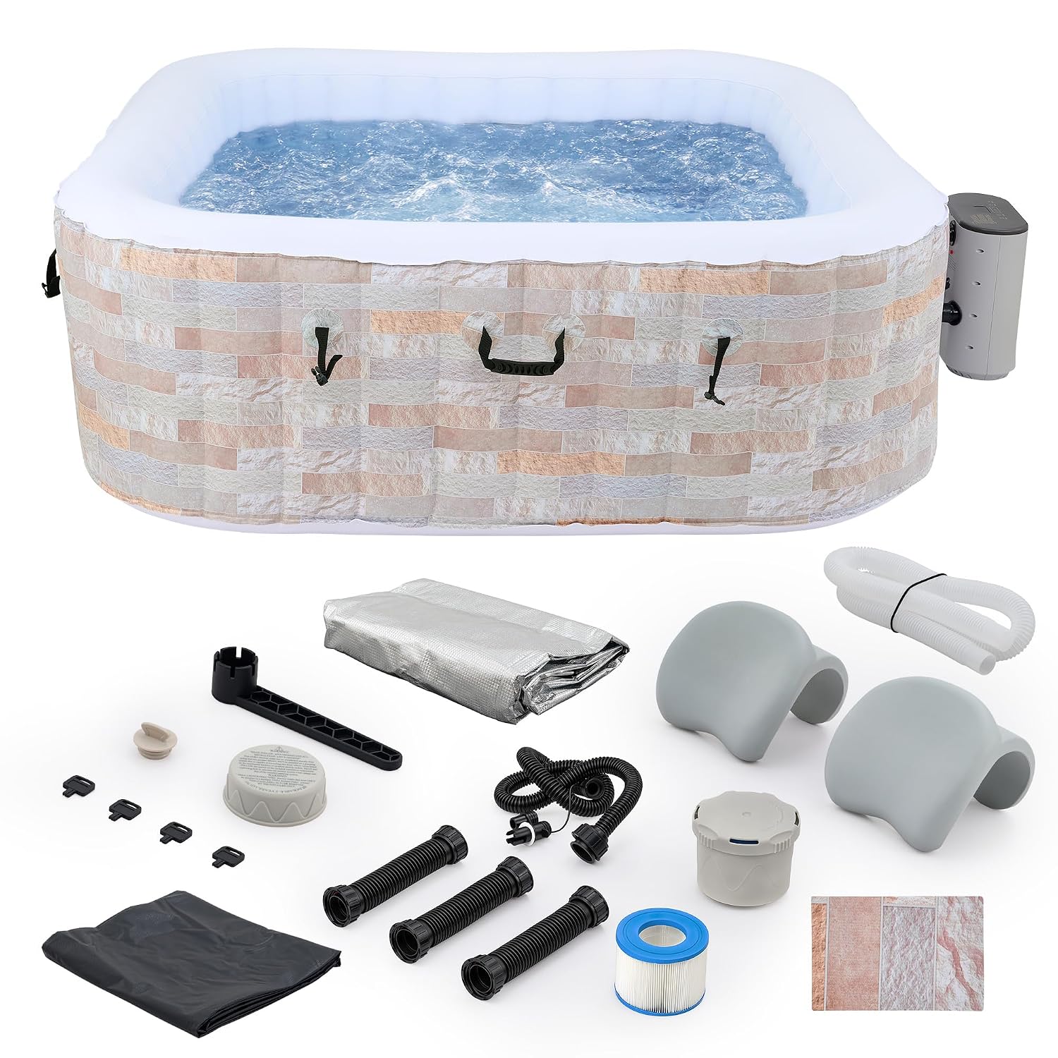 Opblaasbaar bubbelbad van 6,5f - Outdoor Power For Hot Tub recensie en prijs