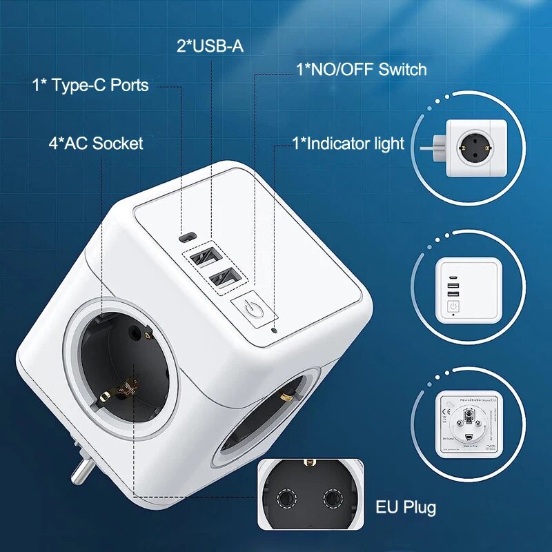 Massfa 4 Eu Ac Stopcontacten S - Outdoor Usb Power Strip recensie en prijs