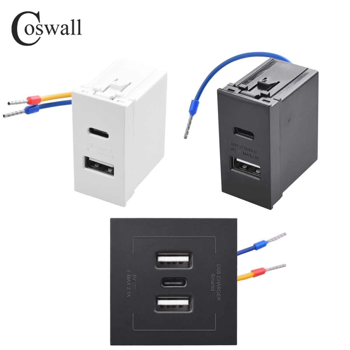 COSWALL E45 / P45-serie Wit /  - Outdoor Usb Power Strip recensie en prijs