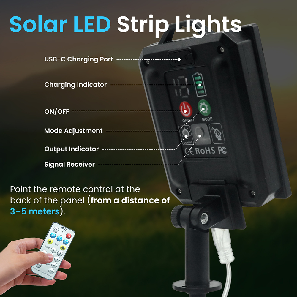 5V Solar LED Lichtstrip Buiten - Outdoor Power Strip Weatherproof recensie en prijs