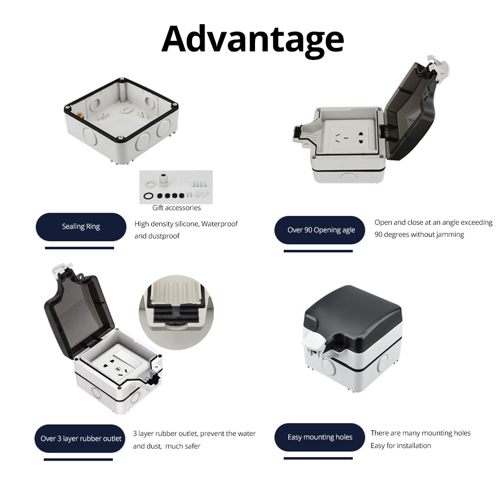 Wallpad IP66 Stofdicht Waterdi - Outdoor Power Box Cover recensie en prijs