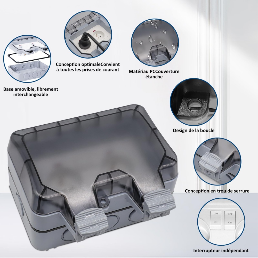 EIOMR Frankrijk IP66 weerbeste - Outdoor Power Box Cover recensie en prijs