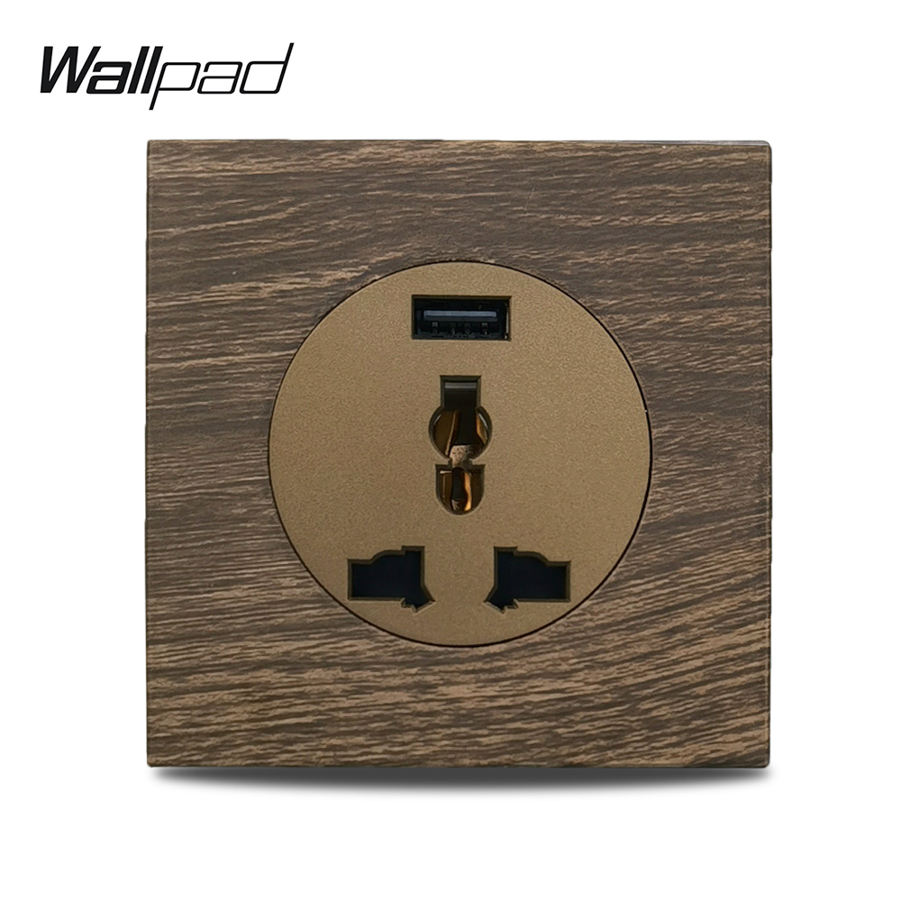 Wallpad Houtkleur Stopcontact  - Outdoor Usb Power Strip recensie en prijs