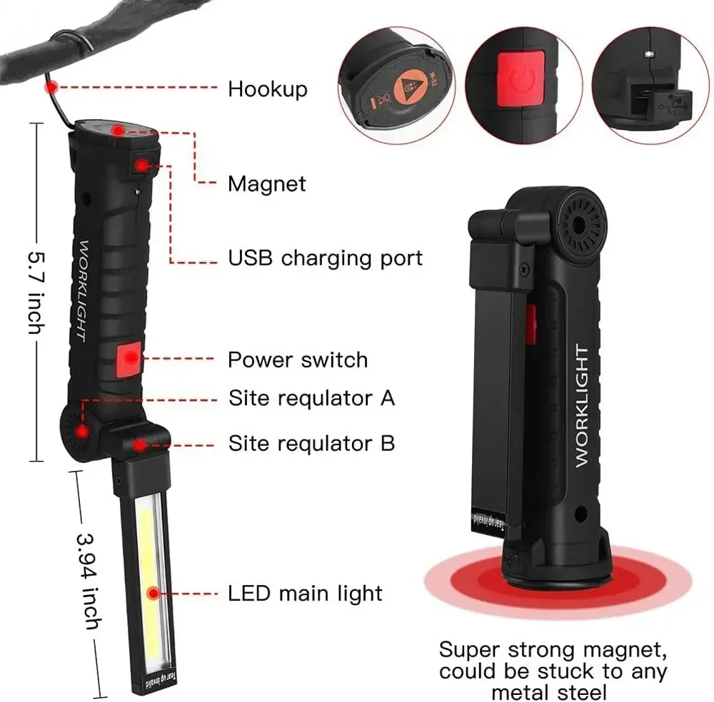 LED COB-zaklamp USB oplaadbare - Outdoor Power Usb recensie en prijs