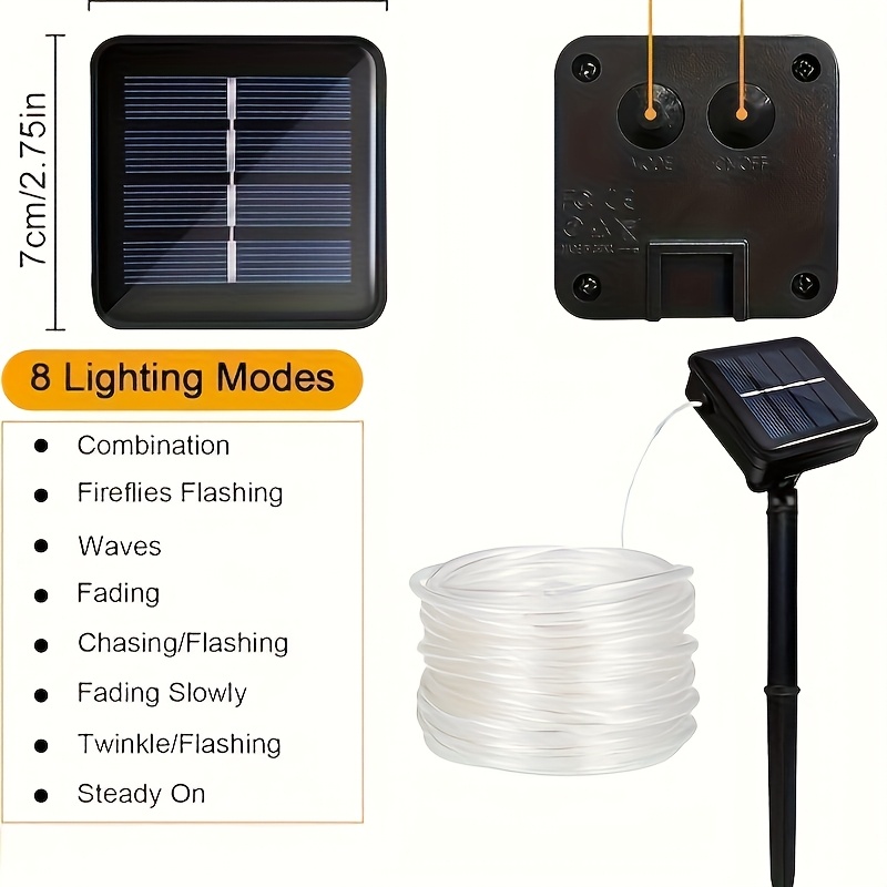 Solar Rope Light 8-modus water - Outdoor Power For Xmas Lights recensie en prijs