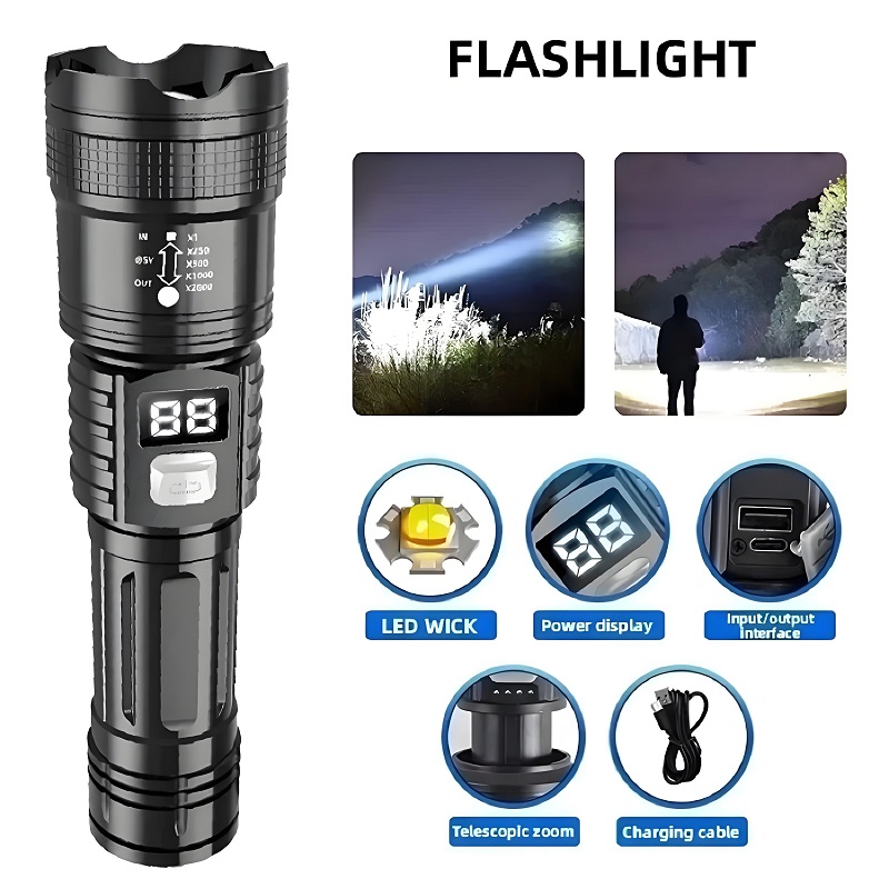 100000 High Power Led-zaklamp  - Outdoor Power Meter Bike recensie en prijs